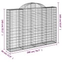 Kosze gabionowe, 4 szt, 200x30x140/160 cm, galwanizowane żelazo Lumarko!