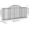 Kosze gabionowe, 7 szt, 200x30x80/100 cm, galwanizowane żelazo Lumarko!