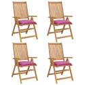 Poduszki na krzesła, 4 szt., różowe, 50x50x7 cm, tkanina Lumarko!