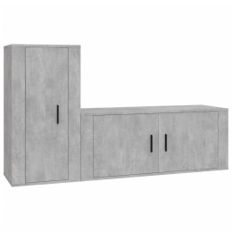 Zestaw 2 szafek TV, szarość betonu, materiał drewnopochodny Lumarko!