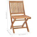 Krzesła ogrodowe, 2 szt., zielone poduszki, lite drewno tekowe Lumarko!