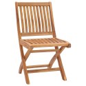 Składane krzesła ogrodowe z poduszkami, 4 szt., drewno tekowe Lumarko!