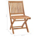 Składane krzesła ogrodowe, 8 szt., lite drewno tekowe Lumarko!