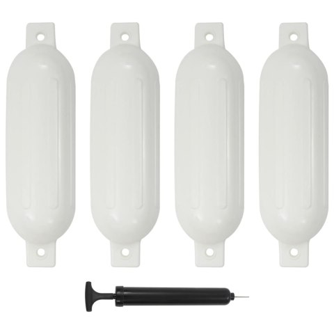 Odbijacze do łodzi, 4 szt., białe, 51x14 cm, PVC Lumarko!
