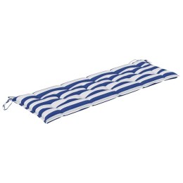 Poduszka na ławkę, biało-niebieskie paski, 150x50x7 cm, tkanina Lumarko!