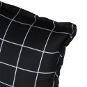 Poduszki na krzesło, 6 szt., czarne w kratę, 50x50x7 cm Lumarko!