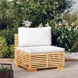 Siedzisko ogrodowe z kremowymi poduszkami, drewno tekowe Lumarko!
