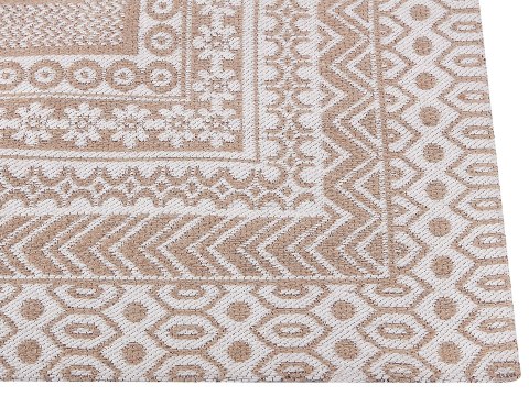 Dywan 80 x 150 cm beżowo-biały BAGLAR