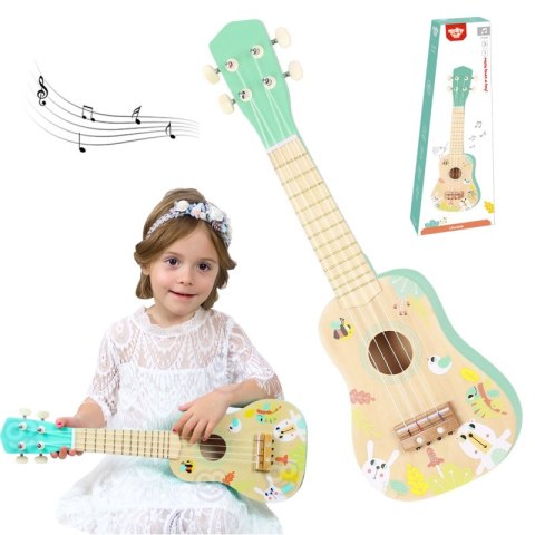 TOOKY TOY Drewniane Ukulele Gitara dla Dzieci 3+  Lumarko!