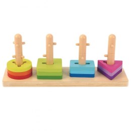 TOOKY TOY Sorter Kształtów z Kolorowymi Blokami Montessori  Lumarko!