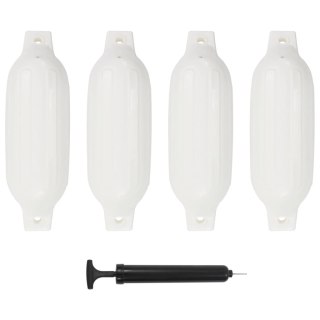 VidaXL Odbojnice do łodzi, 4 szt., białe, 41x11,5 cm, PVC
