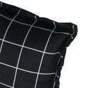 Poduszki na krzesło, 2 szt., czarne w kratę, 50x50x7 cm Lumarko!