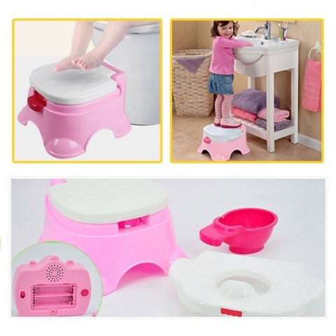 Pierwszy Nocnik Dla Dziecka Z Muzyką 3w1 Krzesełko Stopień  Lumarko!