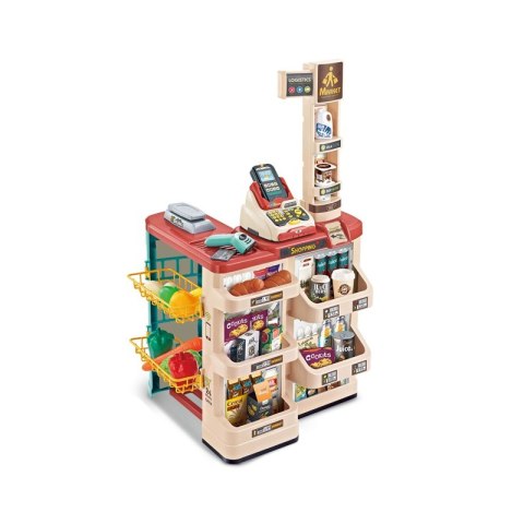 WOOPIE Sklep Supermarket z Wózkiem Sklepowym Waga Kasa Skaner + 48 Akc.  Lumarko!