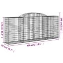 Łukowaty kosz gabionowy 300x50x120/140 cm, galwanizowane żelazo Lumarko!