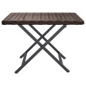 Składany stolik, brązowy, 45x35x32 cm, polirattan Lumarko!