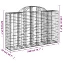 Łukowaty kosz gabionowy 200x50x120/140 cm, galwanizowane żelazo Lumarko!