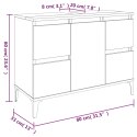 Szafka pod umywalkę, brązowy dąb, 80x33x60 cm Lumarko!