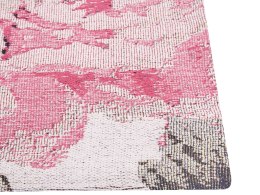 Dywan bawełniany w kwiaty 200 x 300 cm różowy EJAZ Lumarko!
