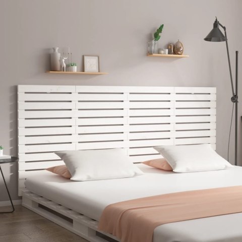 Wezgłowie łóżka, białe, 156x3x91,5 cm, lite drewno sosnowe Lumarko!