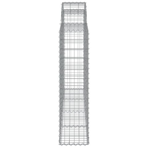 Kosze gabionowe, 12 szt, 200x30x120/140cm, galwanizowane żelazo Lumarko!