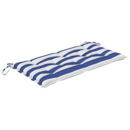 Poduszka na ławkę, biało-niebieskie paski, 100x50x7 cm, tkanina Lumarko!