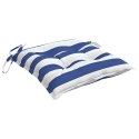 Poduszki na krzesło, 6 szt., niebiesko-białe paski, 50x50x7 cm Lumarko!