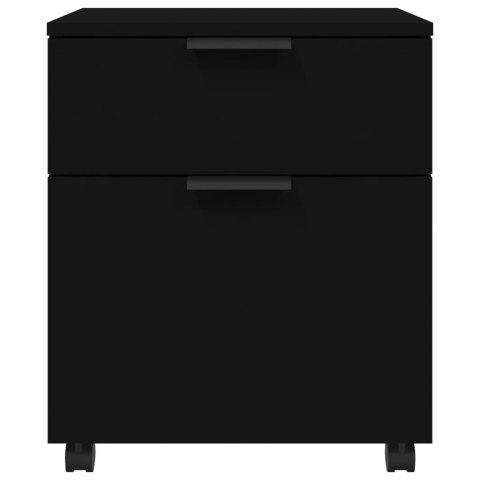 Szafka na dokumenty, na kółkach, czarna, 45x38x54 cm Lumarko!