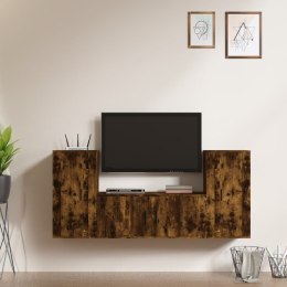 Zestaw 3 szafek TV, przydymiony dąb, materiał drewnopochodny Lumarko!