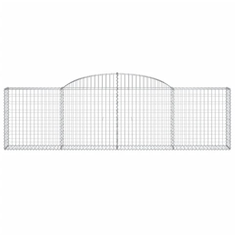 Łukowaty kosz gabionowy, 300x30x80/100 cm, galwanizowane żelazo Lumarko!