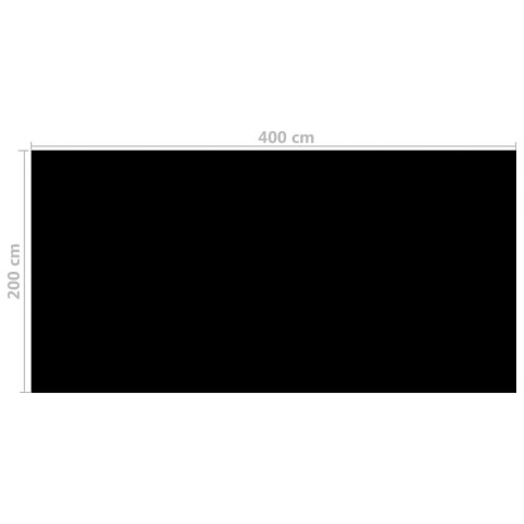 Pokrywa na basen, czarna, 400 x 200 cm, PE Lumarko!