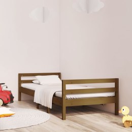 Rama łóżka, miodowy brąz, 90x190 cm, lite drewno sosnowe Lumarko!