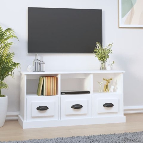 Szafka pod TV, biała, 100x35x50 cm, materiał drewnopochodny Lumarko!