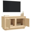 Szafka pod TV, dąb sonoma, 80x35x45 cm, materiał drewnopochodny Lumarko!