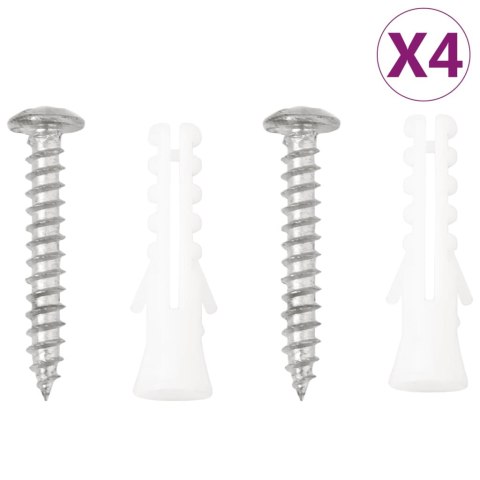 Wieszaki z doniczkami, 4 szt., czarne, stalowe Lumarko!