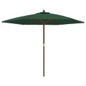 Parasol ogrodowy na drewnianym słupku, zielony, 299x240 cm Lumarko!