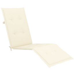 Poduszka na leżak, kremowa, (75+105)x50x3 cm Lumarko!