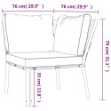 Krzesło ogrodowe z piaskowymi poduszkami, 76x76x79 cm, stal Lumarko!