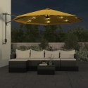 Ścienny parasol ogrodowy z LED, żółty, 290 cm Lumarko!