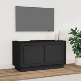 Szafka pod TV, czarna, 80x35x45 cm, materiał drewnopochodny Lumarko!