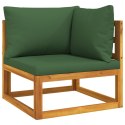 4-cz. zestaw wypoczynkowy do ogrodu, zielone poduszki, drewno Lumarko!
