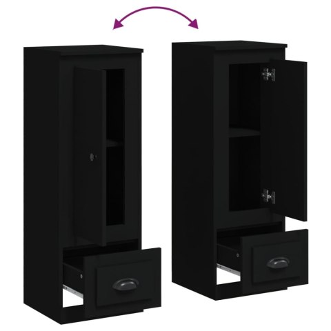 Szafka, czarna, 36x35,5x103,5 cm, materiał drewnopochodny Lumarko!