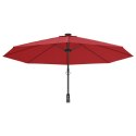 Ścienny parasol ogrodowy z LED, czerwony, 290 cm Lumarko!