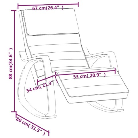 Fotel bujany, jasnoszary, tapicerowany tkaniną Lumarko!