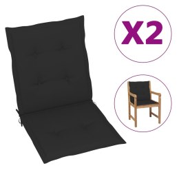 Poduszki na krzesła ogrodowe, 2 szt., czarne, 100x50x3 cm Lumarko!