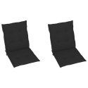 Poduszki na krzesła ogrodowe, 2 szt., czarne, 100x50x3 cm Lumarko!