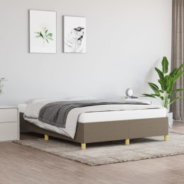 Rama łóżka, kolor taupe, 140x190 cm, obita tkaniną Lumarko!