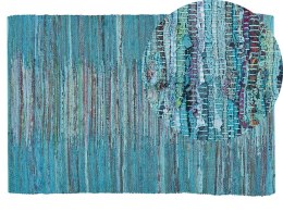 Dywan bawełniany 140 x 200 cm niebieski MERSIN Lumarko!