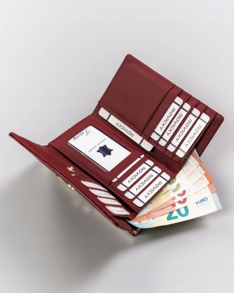 Skórzany portfel damski na bigiel i zatrzask Lumarko!