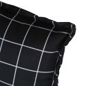 Poduszki na krzesło, 4 szt., czarne w kratę, 40x40x7 cm Lumarko!